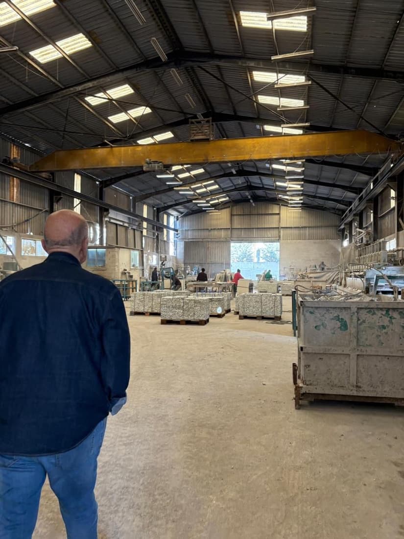 Inside the Marble & Cement Products factory